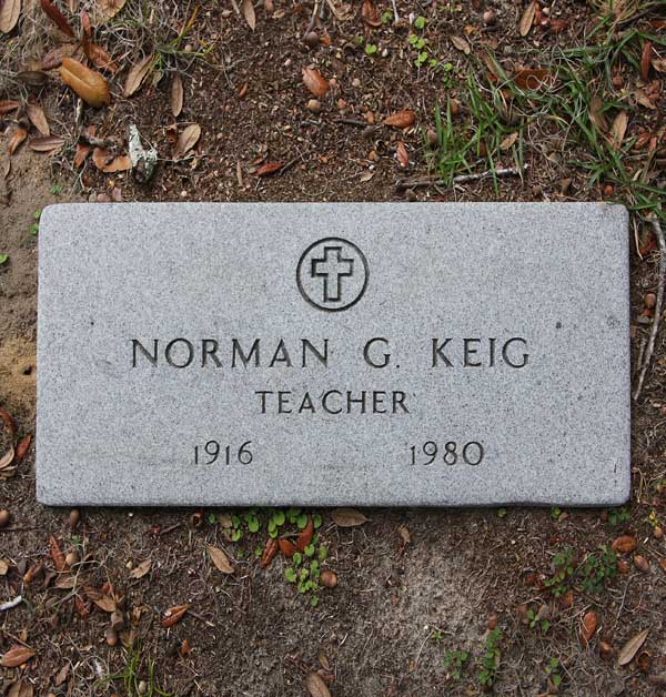 Norman G. Keig Gravestone Photo