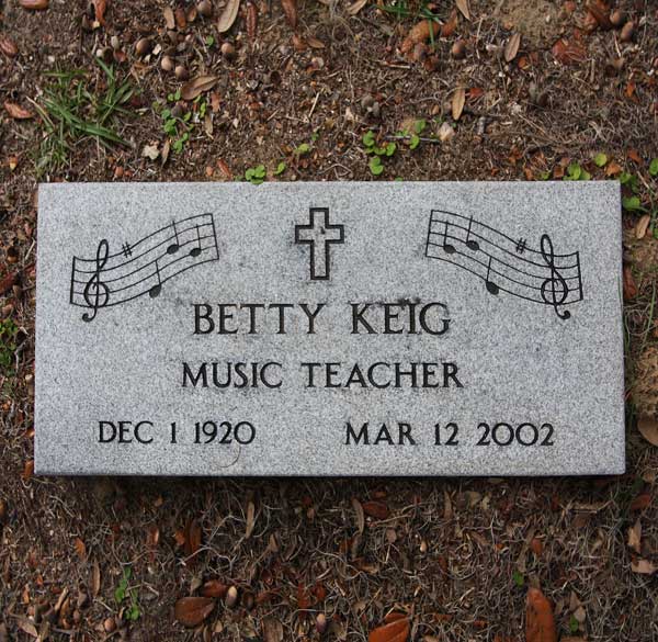Betty Keig Gravestone Photo