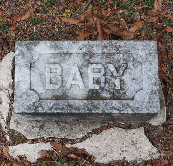  unknown baby Gravestone Photo