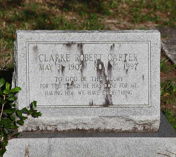Clarke Robert Carter Gravestone Photo
