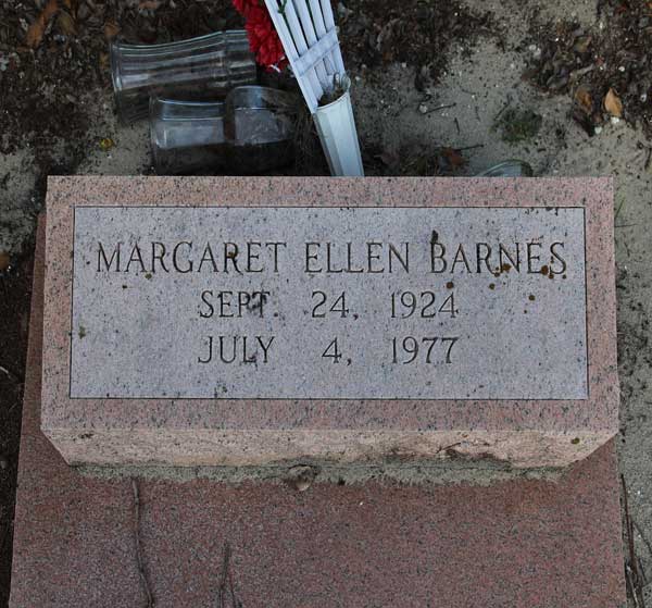 Margaret Ellen Barnes Gravestone Photo