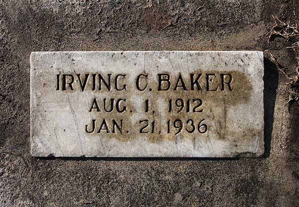 Irvine C. Baker Gravestone Photo