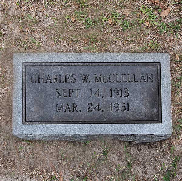 Charles W. McClellan Gravestone Photo