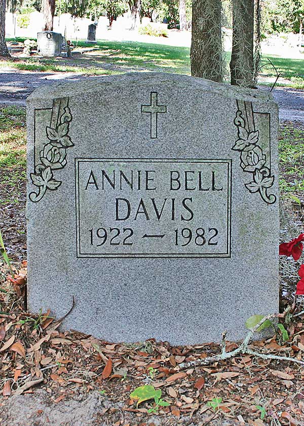 Annie Bell Davis Gravestone Photo