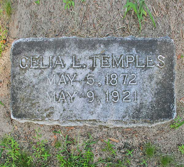 Celia L. Temples Gravestone Photo