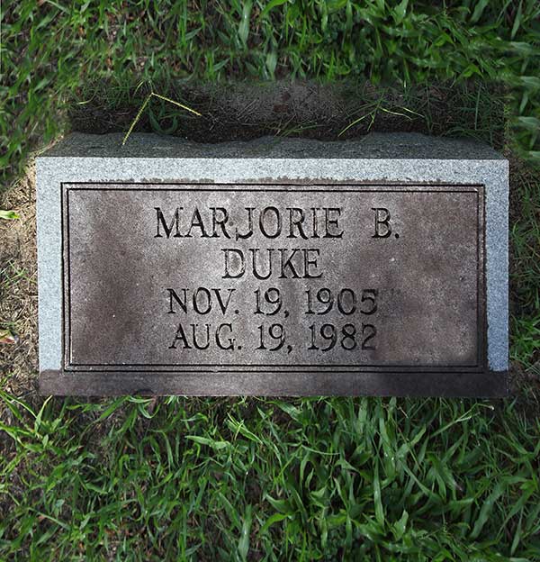 Marjorie B. Duke Gravestone Photo