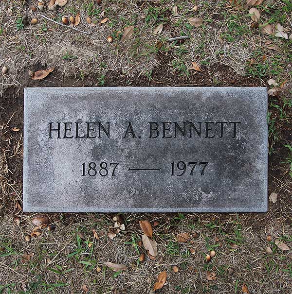 Helen A. Bennett Gravestone Photo