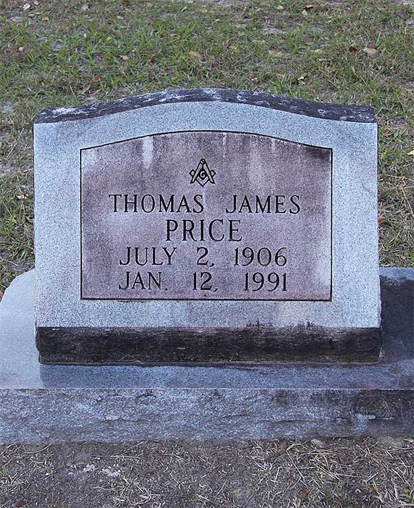 Thomas James Price Gravestone Photo