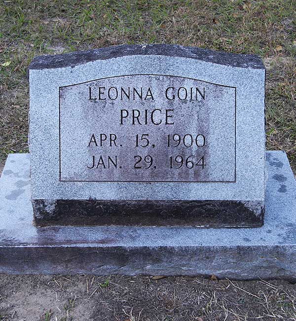 Leonna Goin Price Gravestone Photo