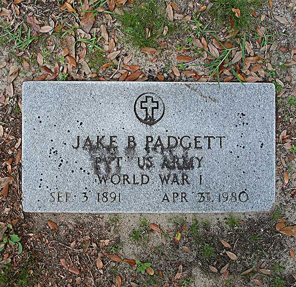 Jake b. Padgett Gravestone Photo
