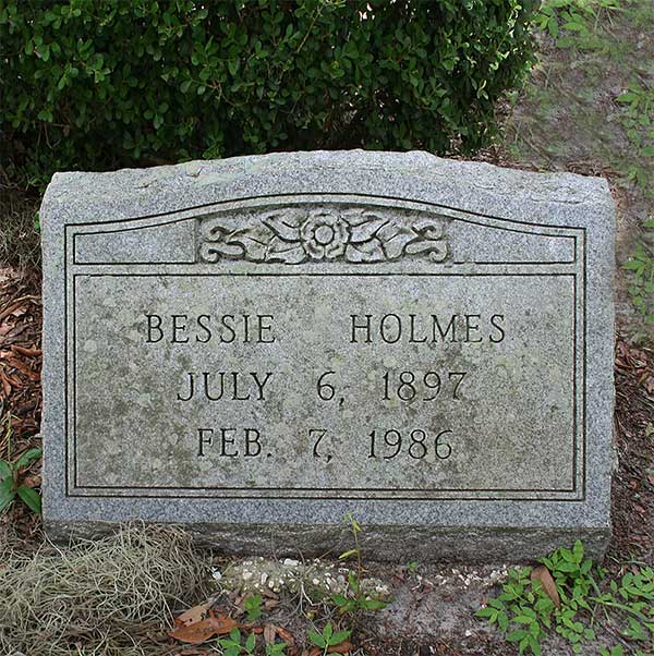 Bessie Holmes Gravestone Photo