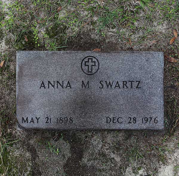 Anna M. Swartz Gravestone Photo