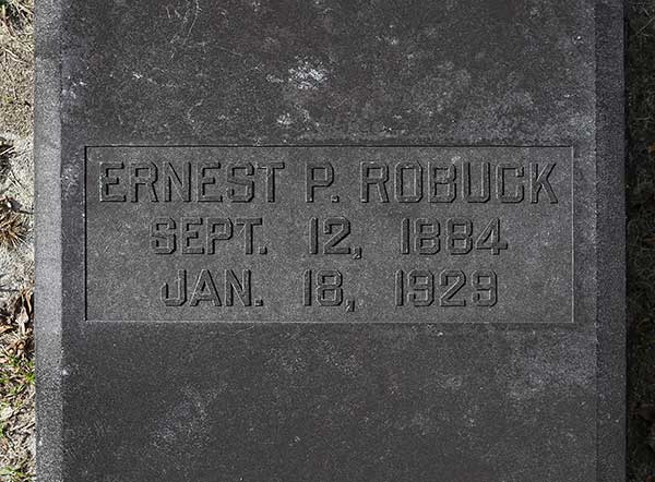 Ernest P. Robuck Gravestone Photo