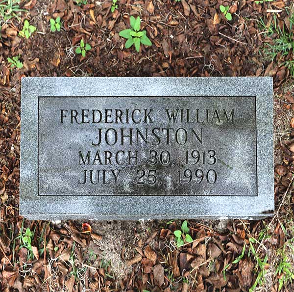 Frederick William Johnston Gravestone Photo