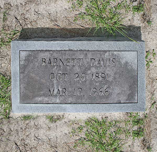 Barnett Davis Gravestone Photo