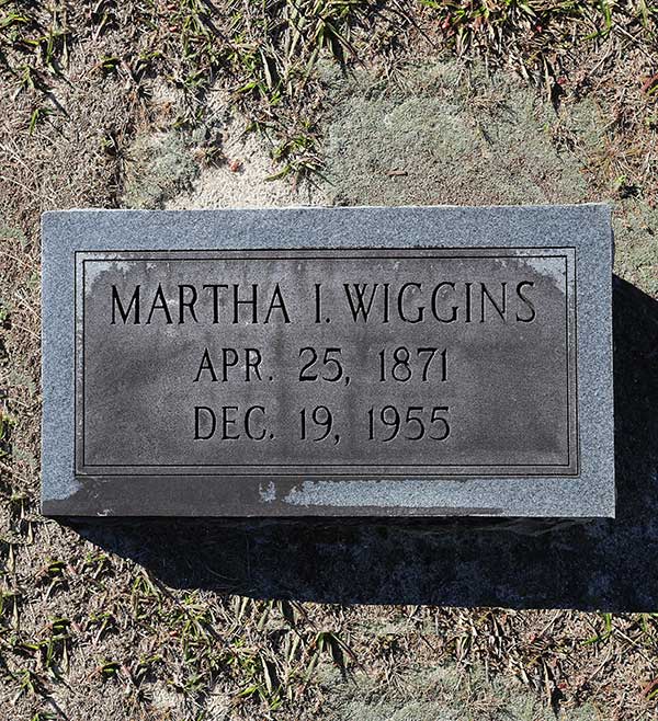 Martha I. Wiggens Gravestone Photo