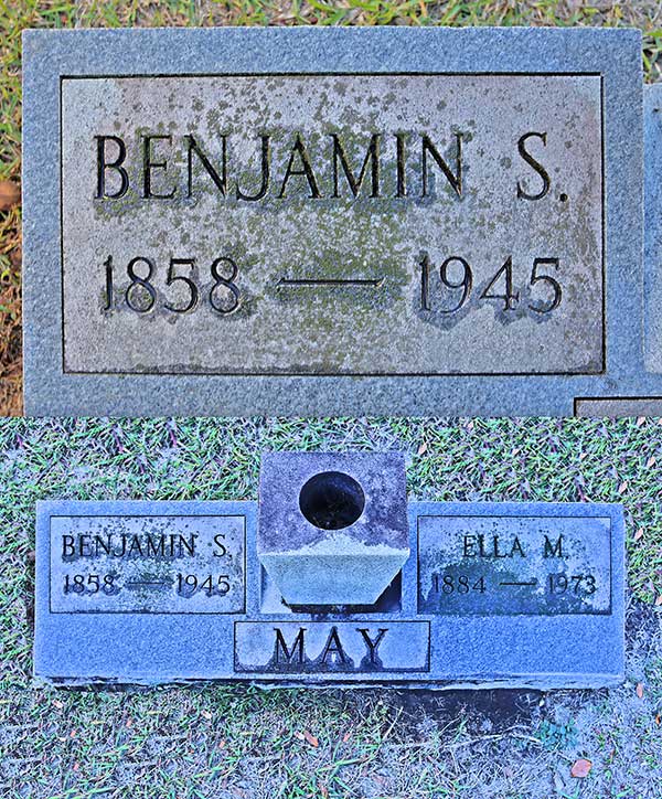 Benjamin S. May Gravestone Photo