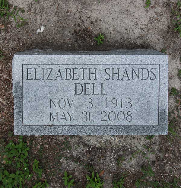 Elizabeth Shands Dell Gravestone Photo