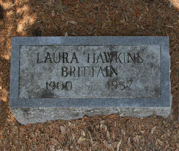 Laura Hawkins Brittain Gravestone Photo
