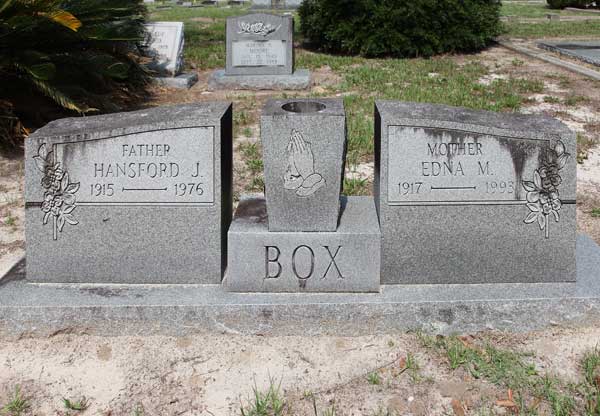 Hansford J. & Edna M. Box Gravestone Photo