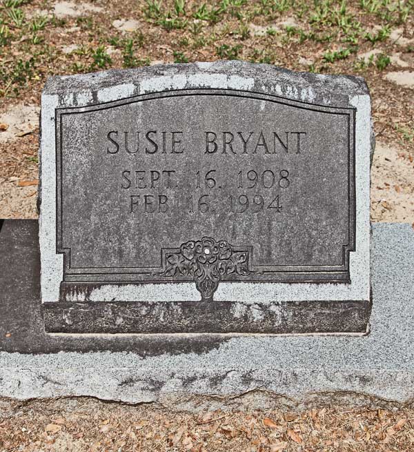Susie Bryant Gravestone Photo