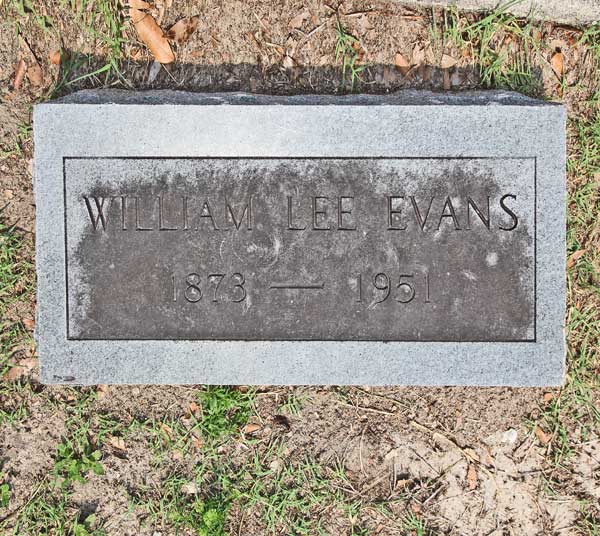 William Lee Evans Gravestone Photo