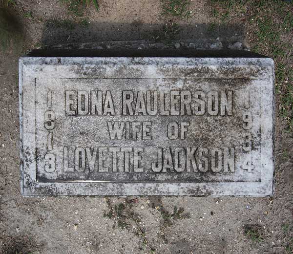 Edna Raulerson Jackson Gravestone Photo