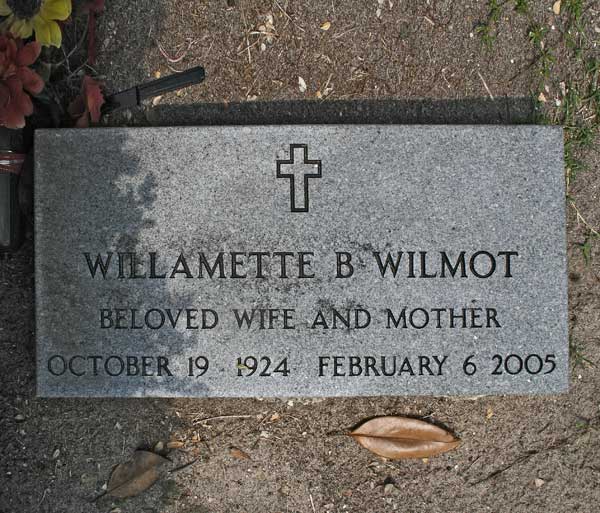 Willamette B. Wilmot Gravestone Photo