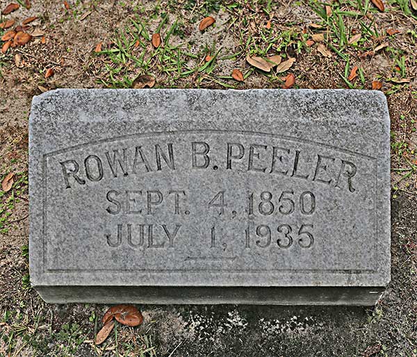 Rowan B. Peeler Gravestone Photo