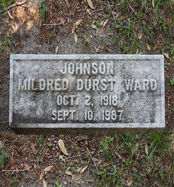 Mildred Durst Ward Johnson Gravestone Photo