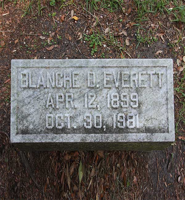 Blanche D. Everett Gravestone Photo