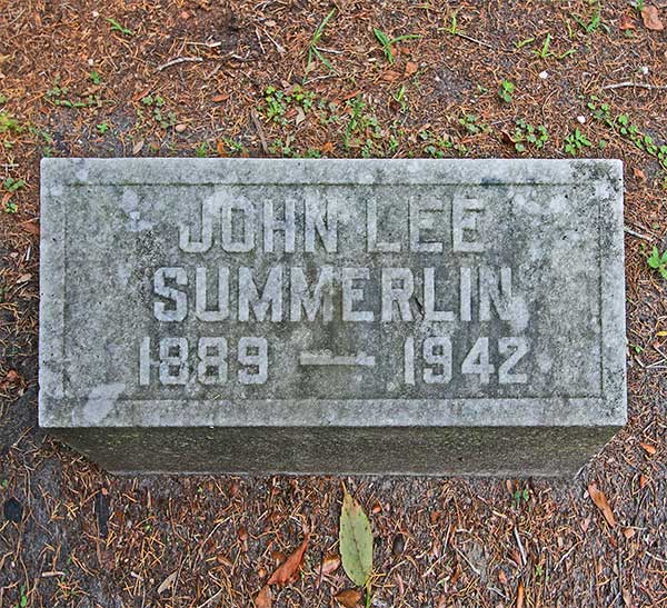 John Lee Summerlin Gravestone Photo