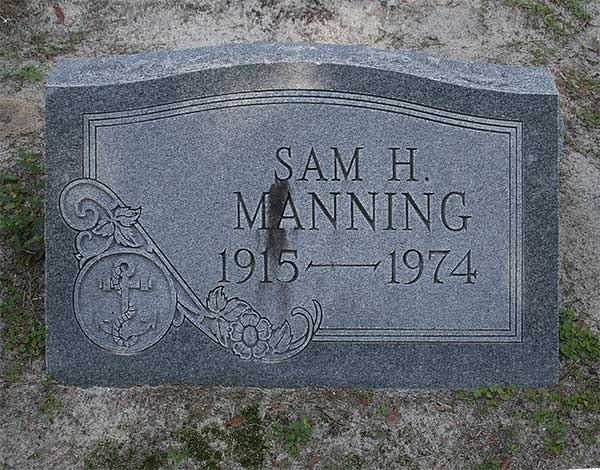 Sam H. Manning Gravestone Photo