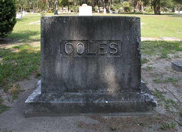  Coles Family Monument Gravestone Photo