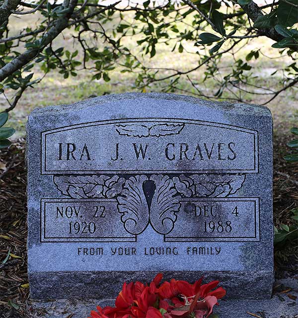 Ira J. W. Graves Gravestone Photo