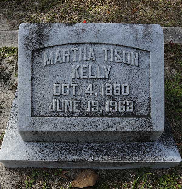 Martha Tison Kelly Gravestone Photo