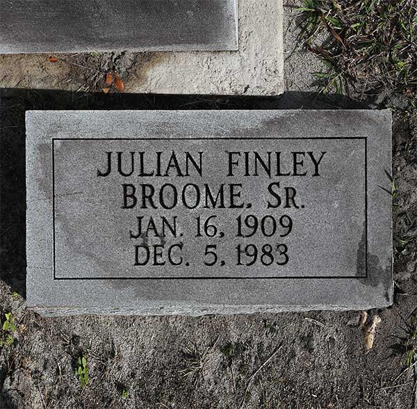 Julian Finley Broome Gravestone Photo