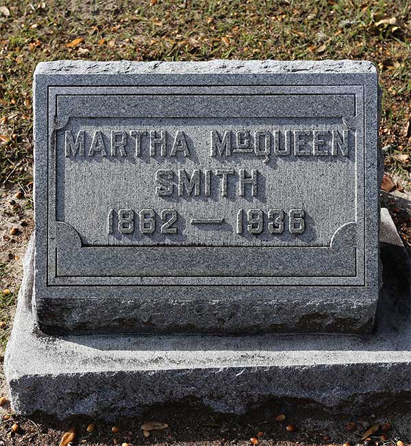 Martha McQueen Smith Gravestone Photo