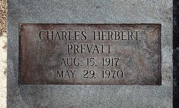 Charles Herbert Prevatt Gravestone Photo