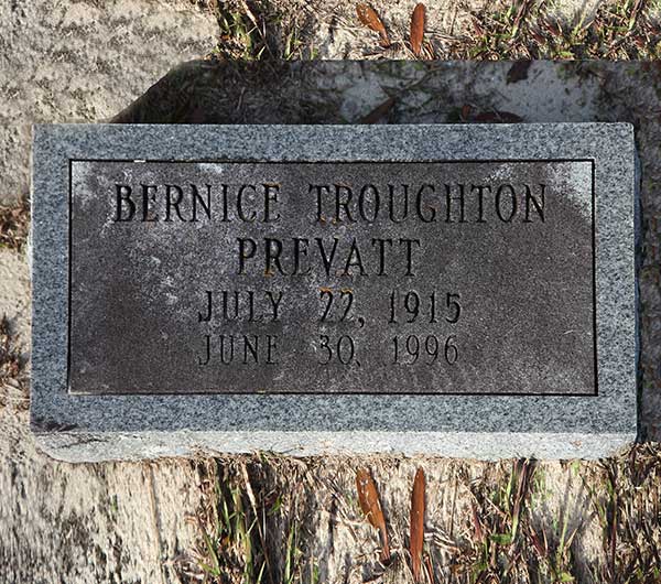 Bernice Troughton Prevatt Gravestone Photo
