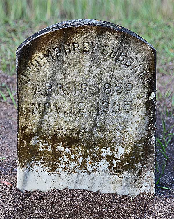 J. Humphrey Cubbage Gravestone Photo