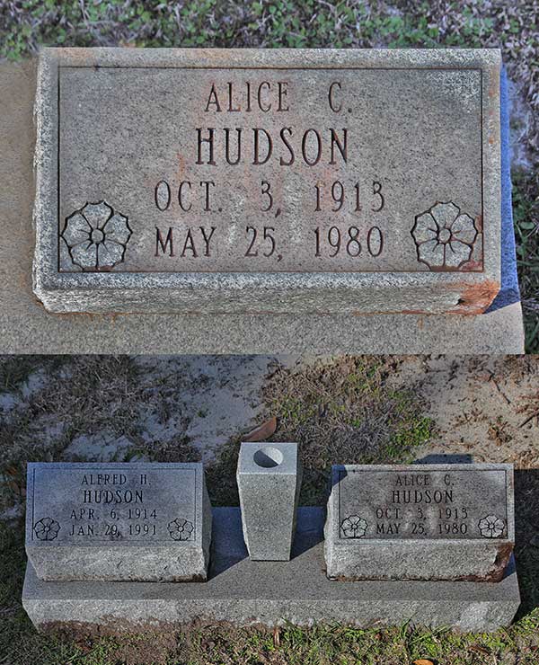 Alice C. Hudson Gravestone Photo
