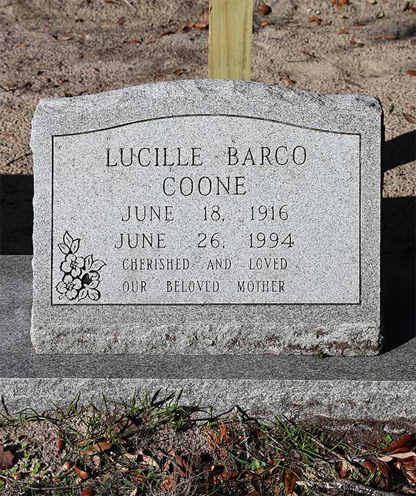 Lucille Barco Coone Gravestone Photo