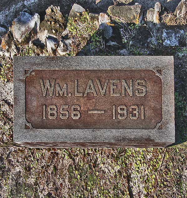 Wm. Lavens Gravestone Photo