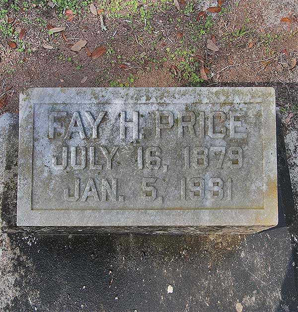 Fay H. Price Gravestone Photo