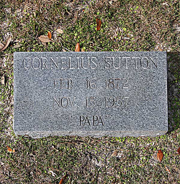 Cornelius Sutton Gravestone Photo