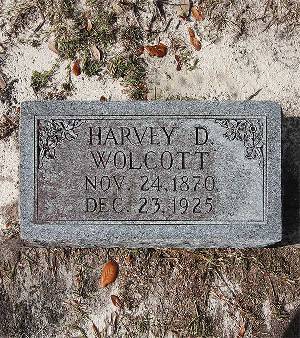 Harvey D. Wolcott Gravestone Photo