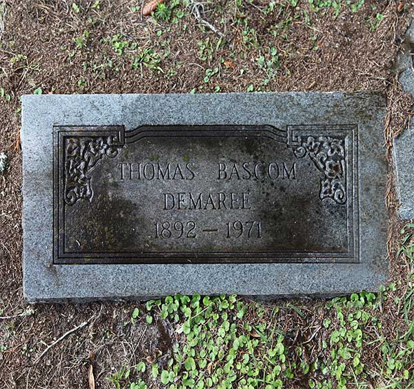 Thomas Bascom Demaree Gravestone Photo