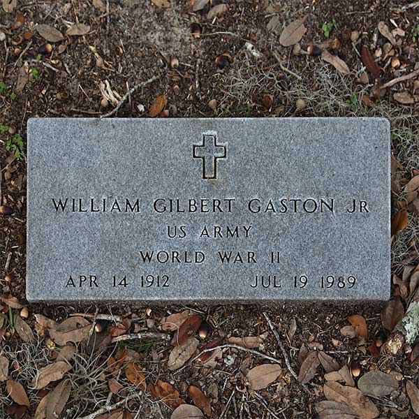 William Gilbert Gaston Gravestone Photo