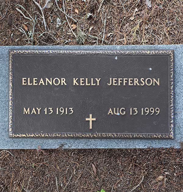 Eleanor Kelly Jefferson Gravestone Photo